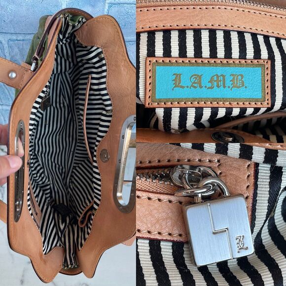 L.A.M.B buttery soft green leather shoulder bag DEADSTOCK - Picture 9 of 13